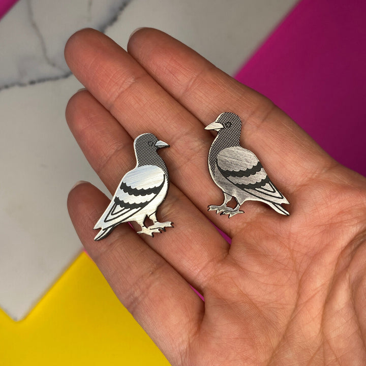 B-Grade Sky Rat Pigeon Earrings (no crystals) (bin C-105)