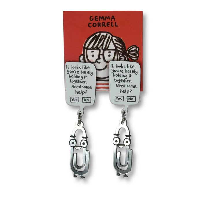 Gemma Correll Clippy Dangle Earrings