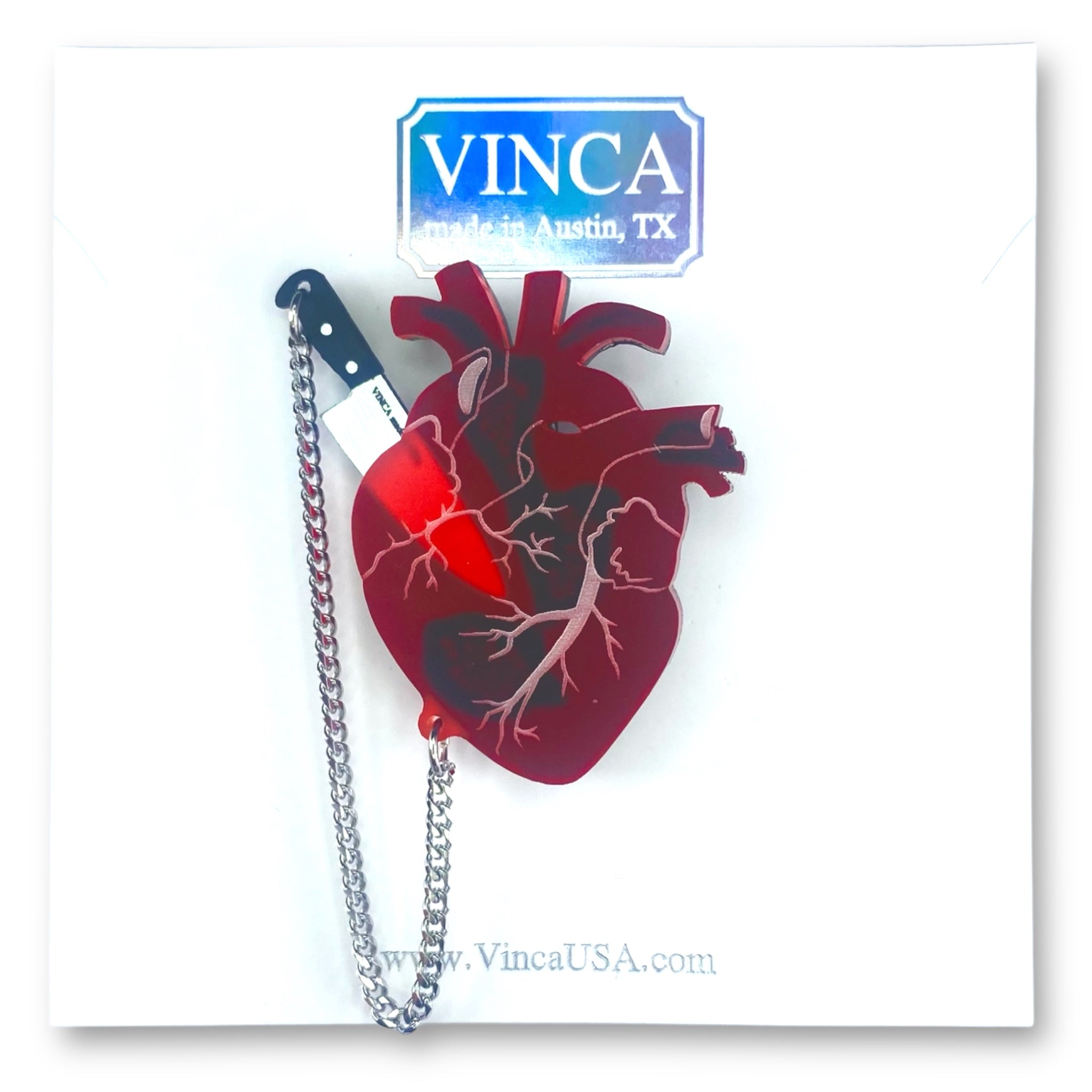 Heart embroideryパッドinアメスリタン Heart of Aghast Brooch - Drop Dead Red – VincaUSA