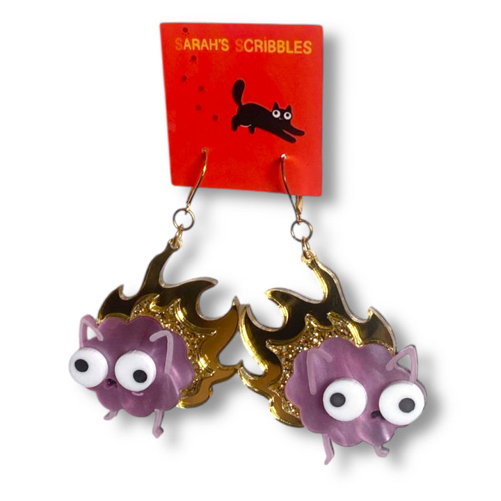 Sarah's Scribbles Brain on Fire Statement Earrings
