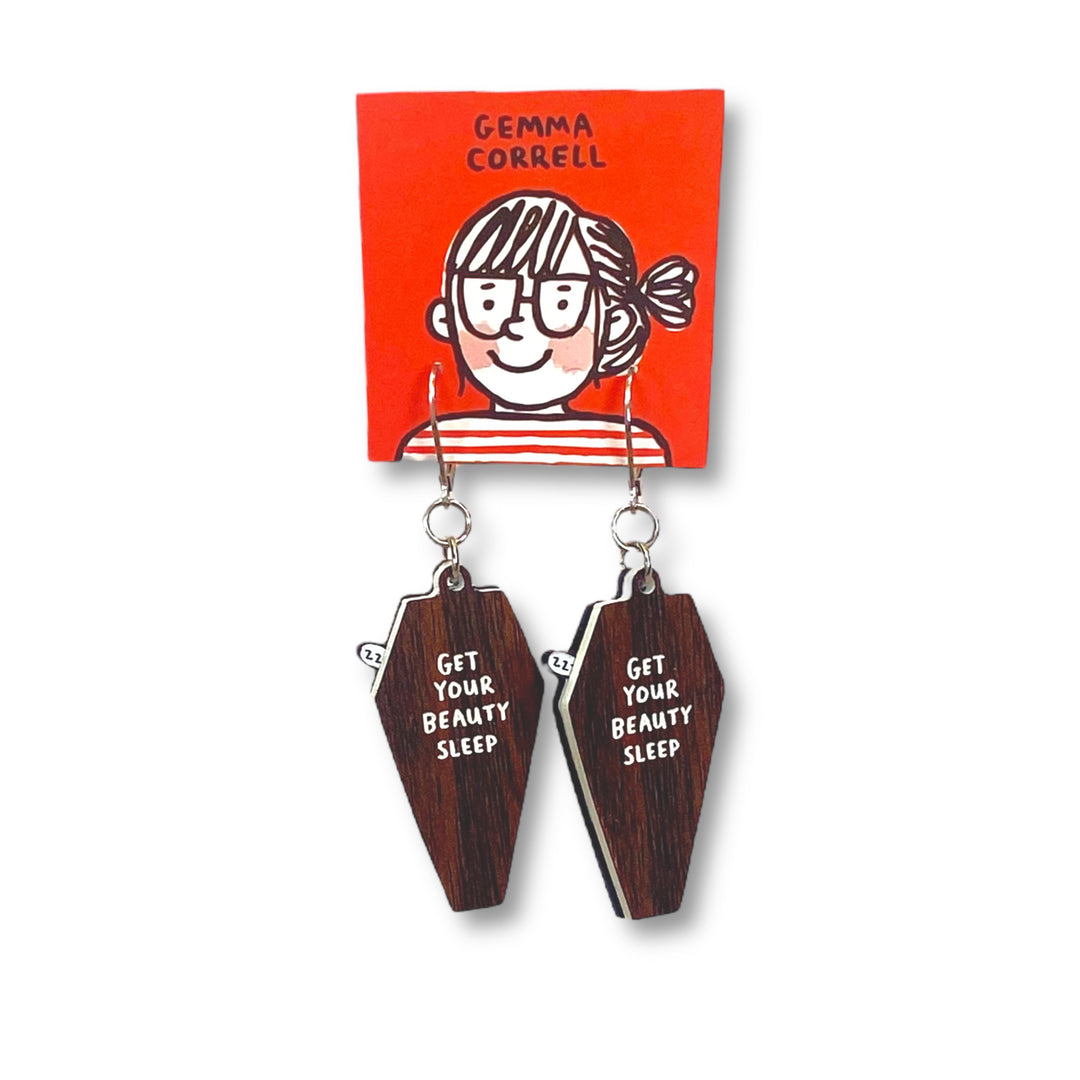 Gemma Correll Vampire Beauty Sleep Dangle Earrings