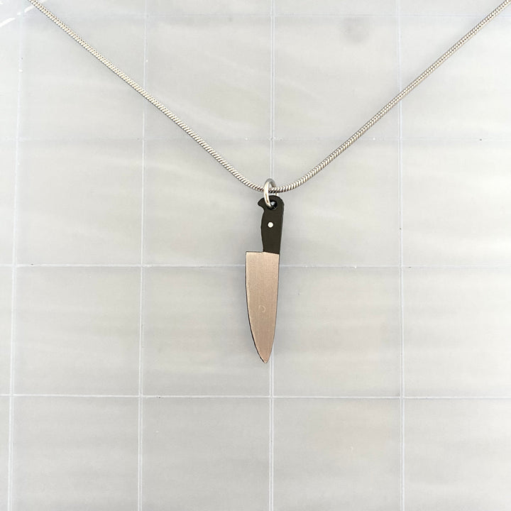 B-grade 1” Gold Chef’s Knife Necklace (bin A-06-02)