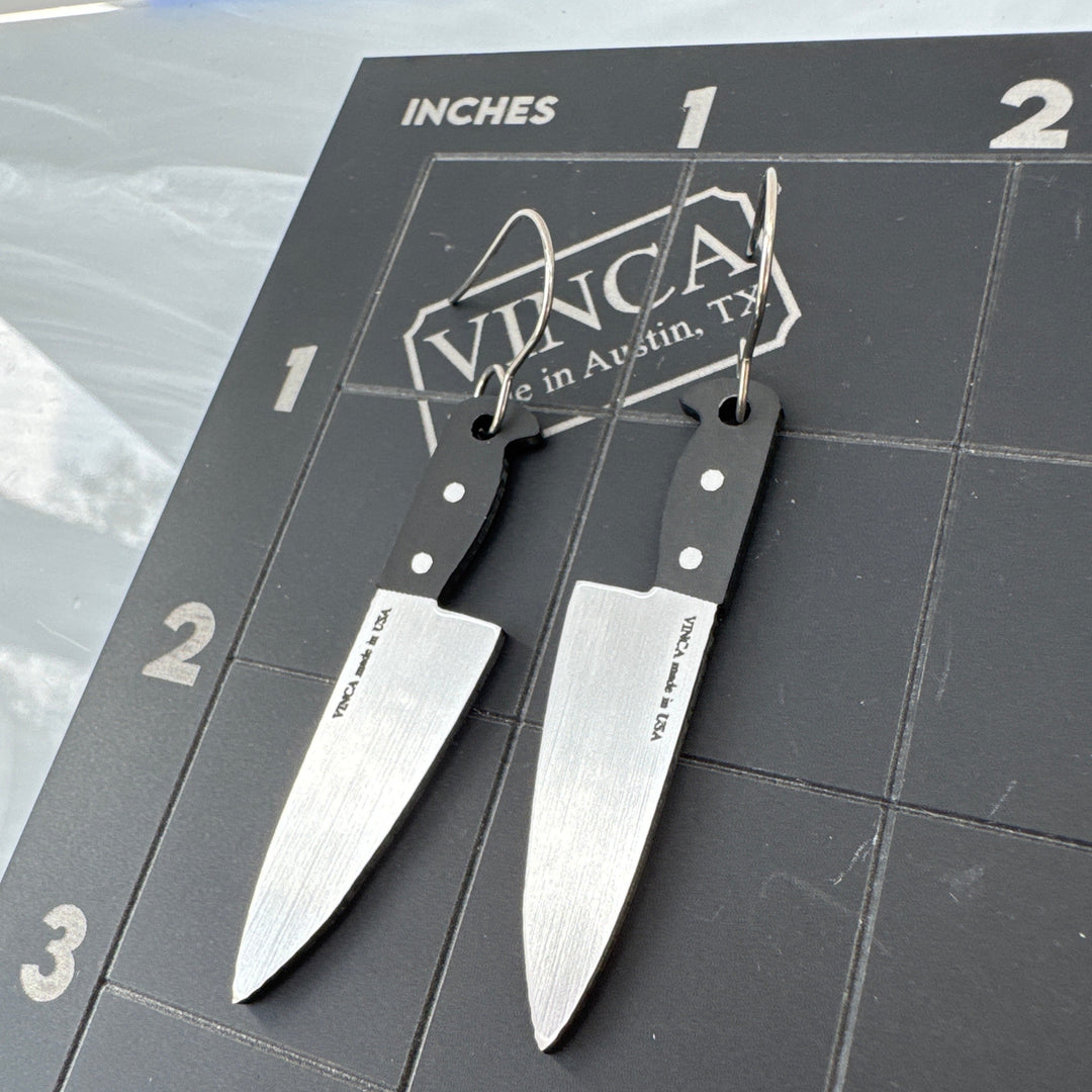 Sample 2” knife earrings (bin a-09-04)