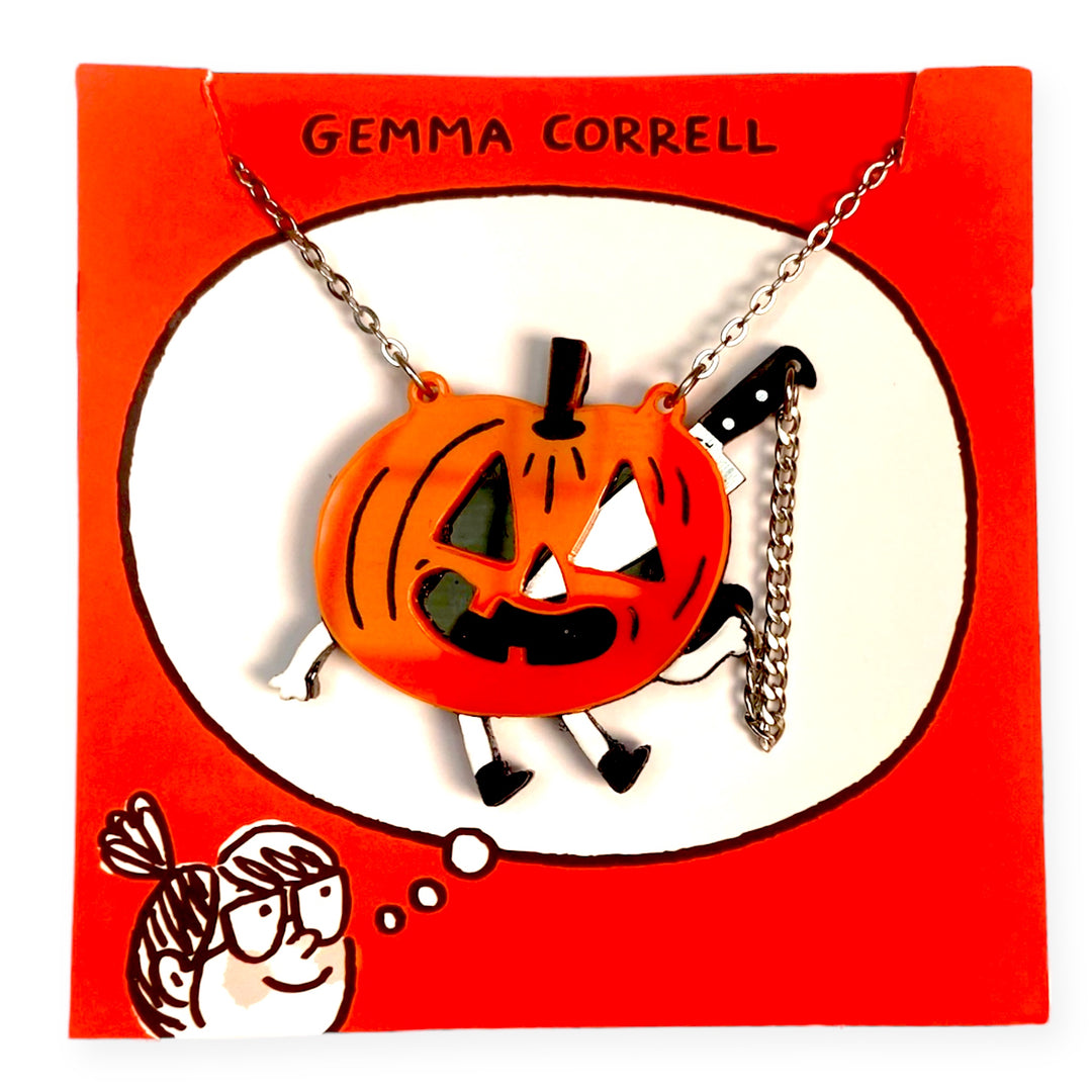Gemma Correll Jack-O-Lantern Necklace