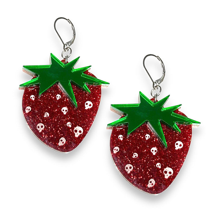 Emily The Strange® Skullberry Ear Hooks