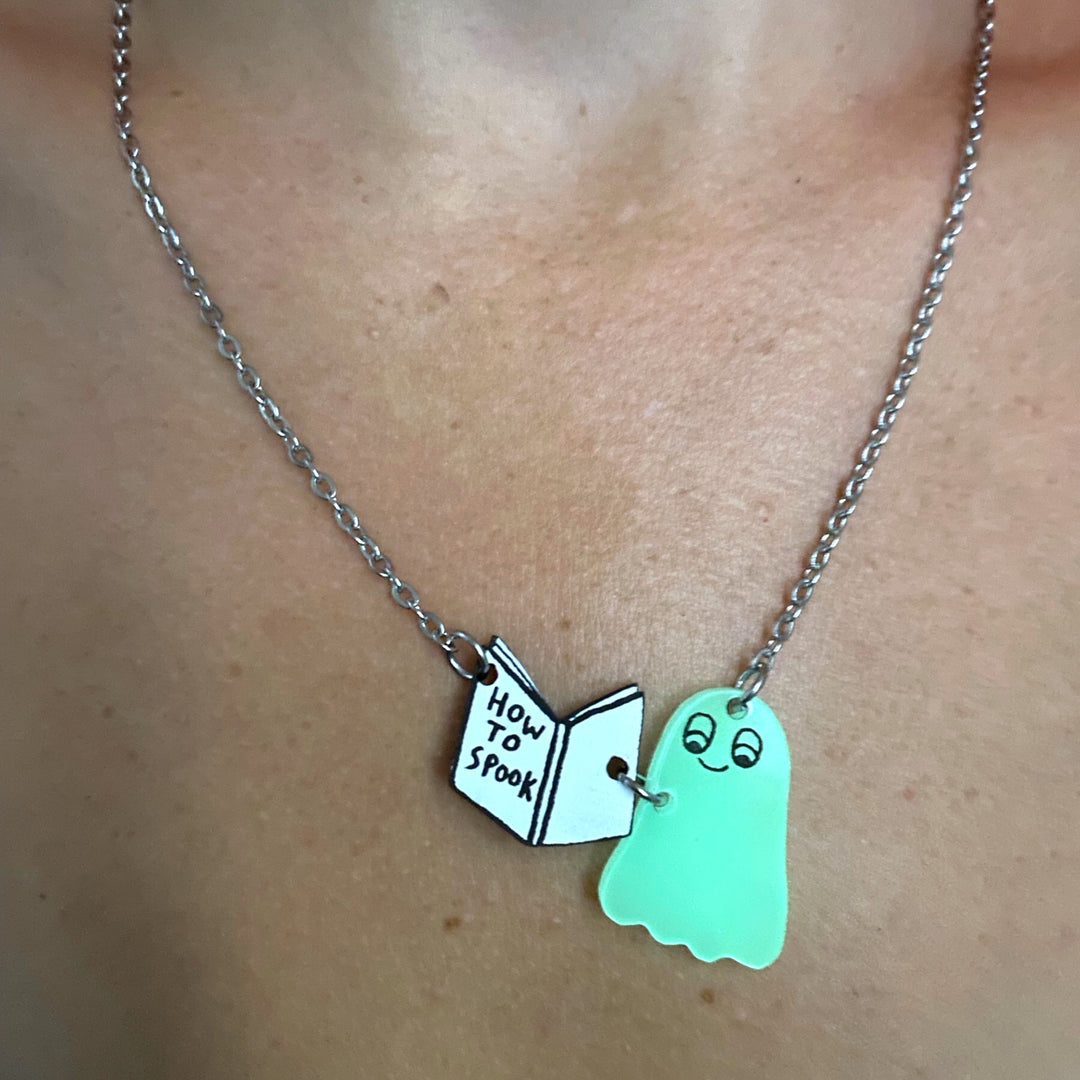 Gemma Correll How to Be Spooky Ghost Necklace