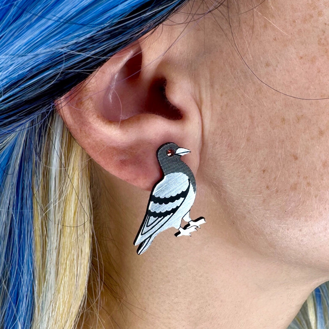 Sky Rat Pigeon Earrings