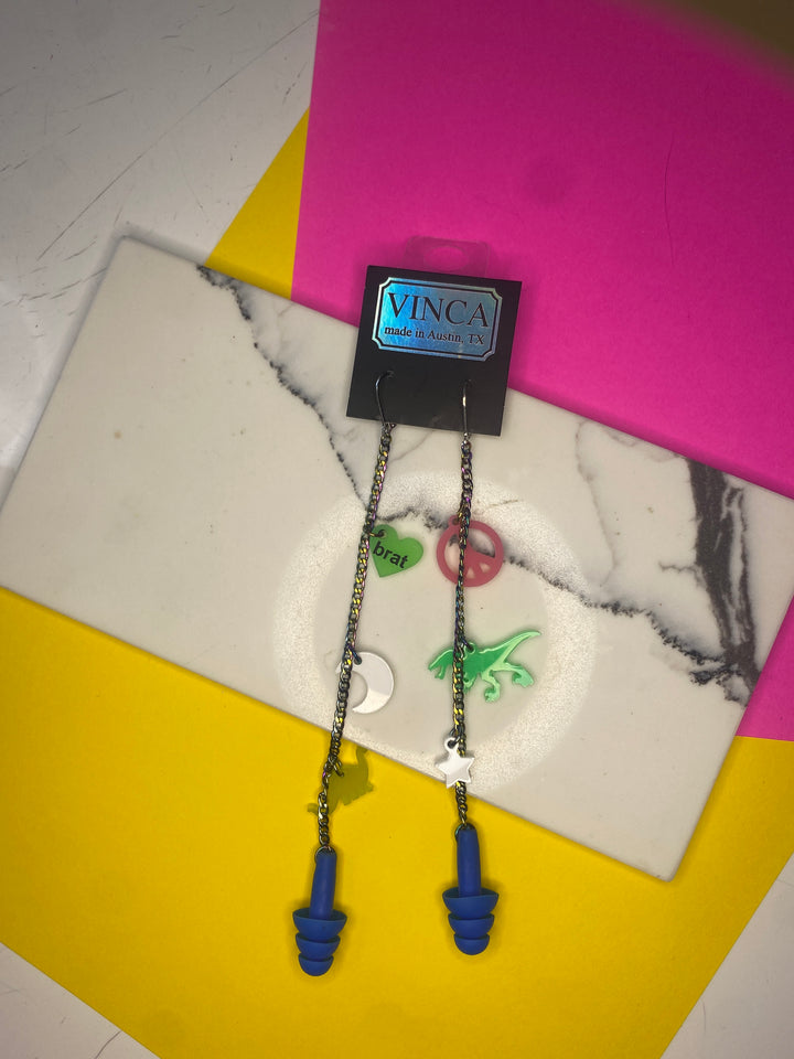 Earring Ear Plugs with Brat Charm (bin D-1025)