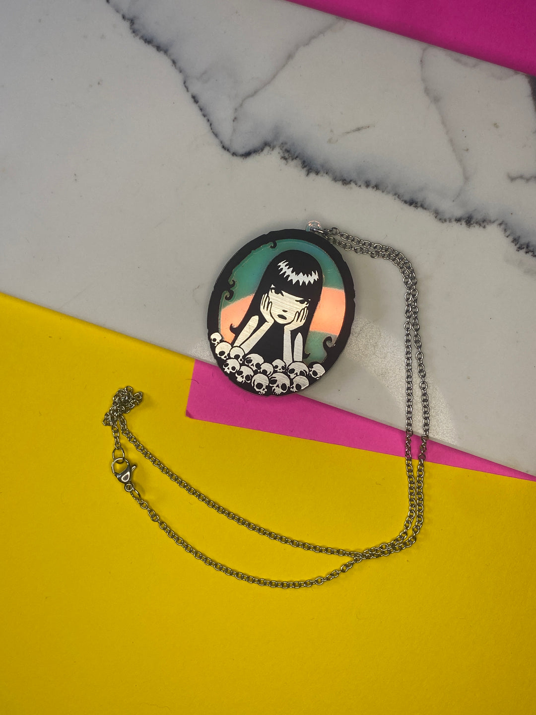 Sample Emily the Strange Misery Loves Company necklace (bin D-1002)