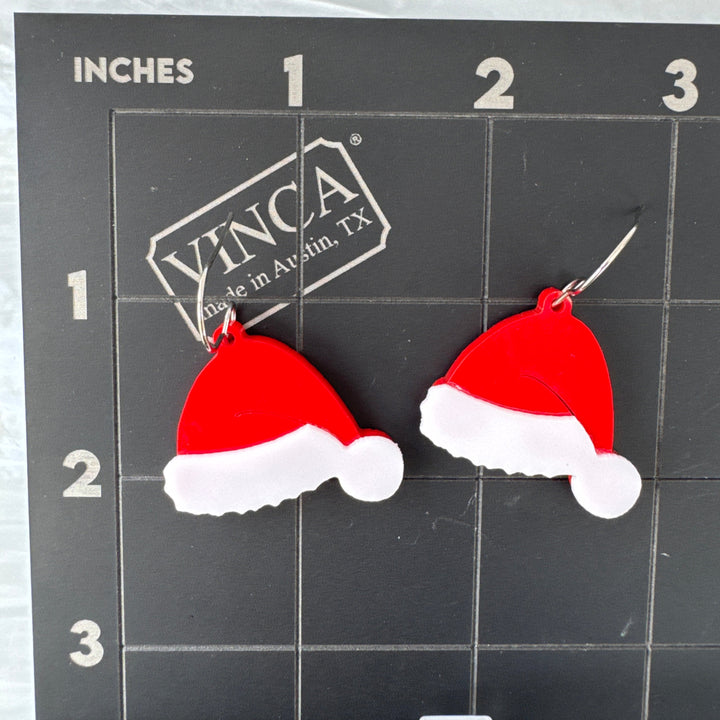 Sample Santa Hat Hook Earrings (a-08-03)