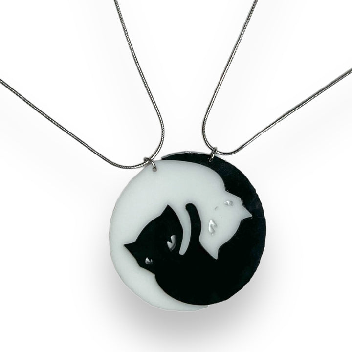 Emily The Strange® Yin Yang Cat BFF Necklace set of two