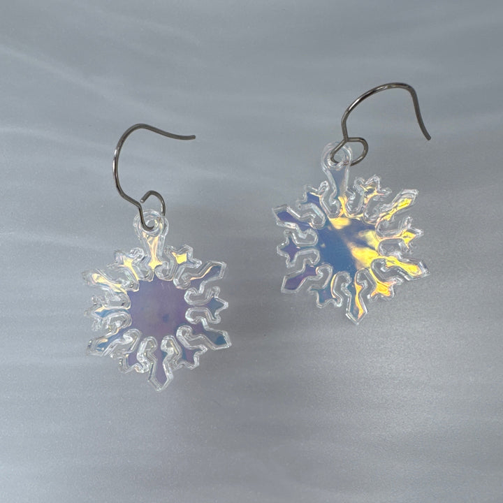 Sample Iridescent Snowflake Earrings