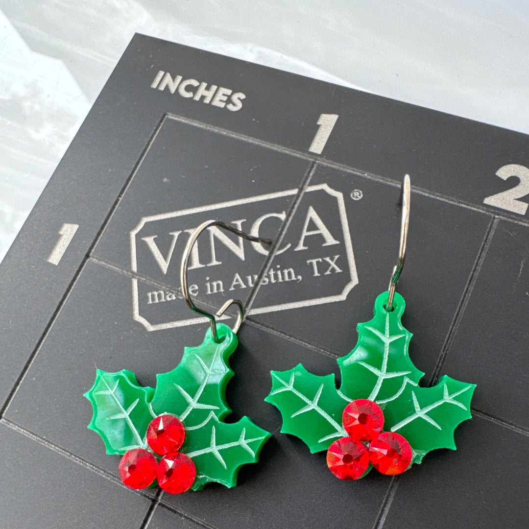 Sample Holly Jolly earrings (bin a-08-04)