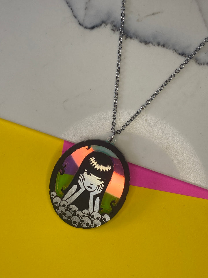 Sample Emily the Strange Misery Loves Company necklace (bin D-1002)