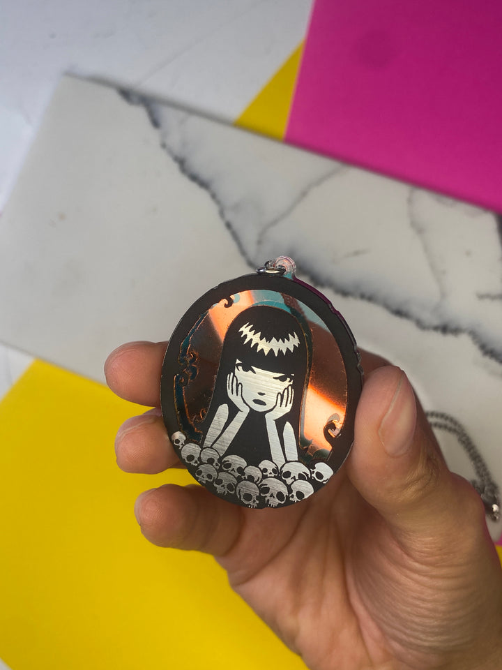 Sample Emily the Strange Misery Loves Company necklace (bin D-1002)