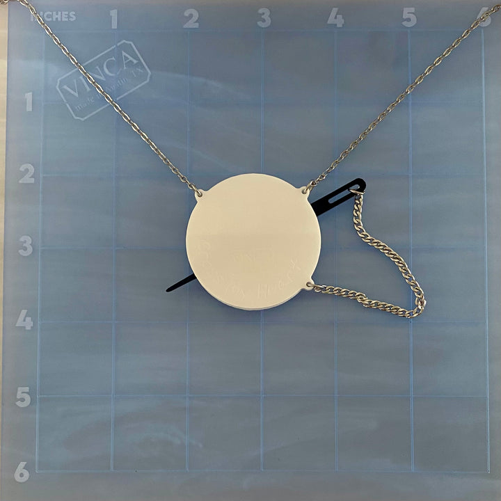 B-Grade Needle in the Eye Necklace in Mirror Green (bin A-05-05)