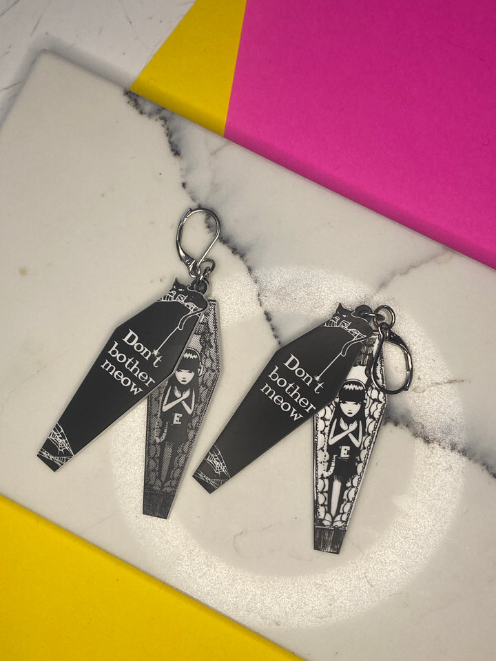 B-Grade Emily the Strange Don’t Bother Meow Dangle Earrings (bin D-1019)