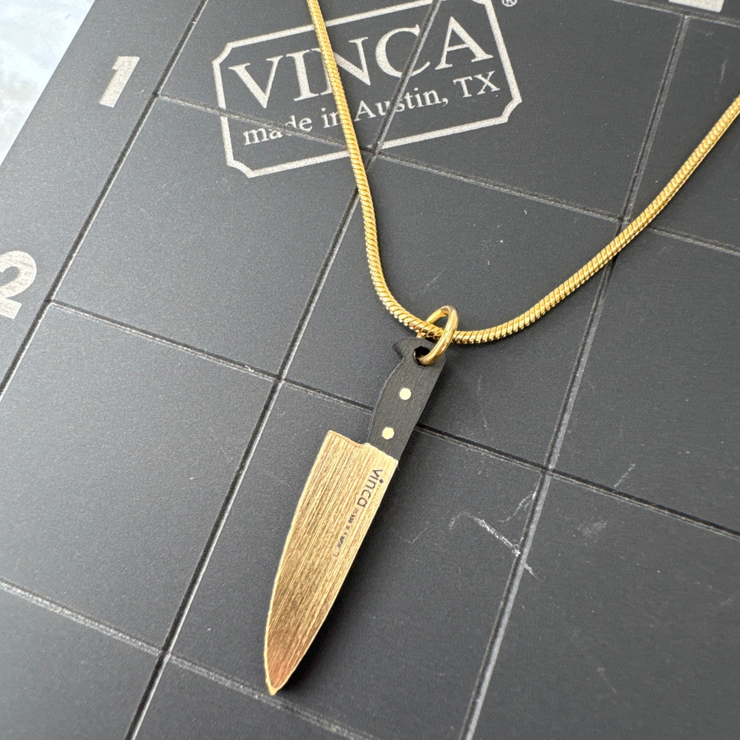 Sample Gold Knife necklace (bin-07-05)