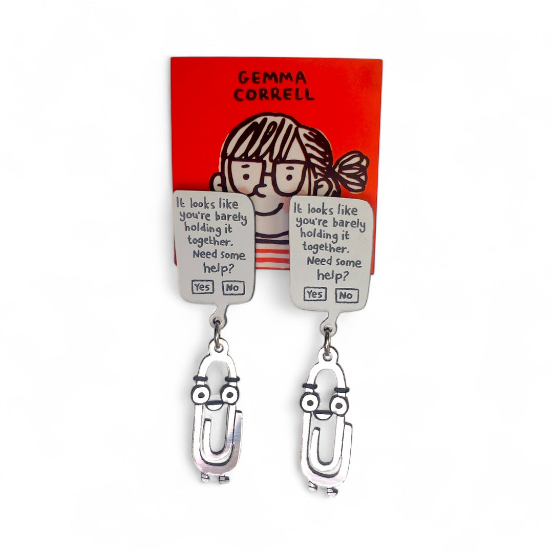 Gemma Correll Clippy Dangle Earrings