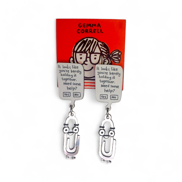 Gemma Correll Clippy Dangle Earrings