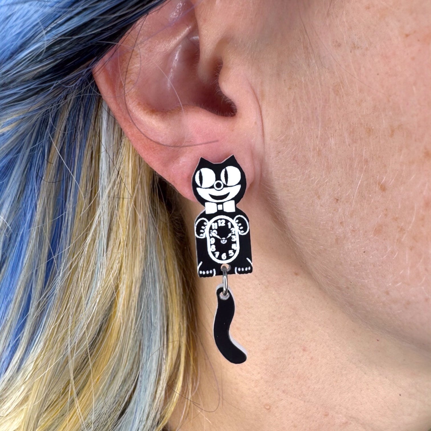Kitten CLAW-K Officially licensed Kit-Cat Klock® earrings – VincaUSA