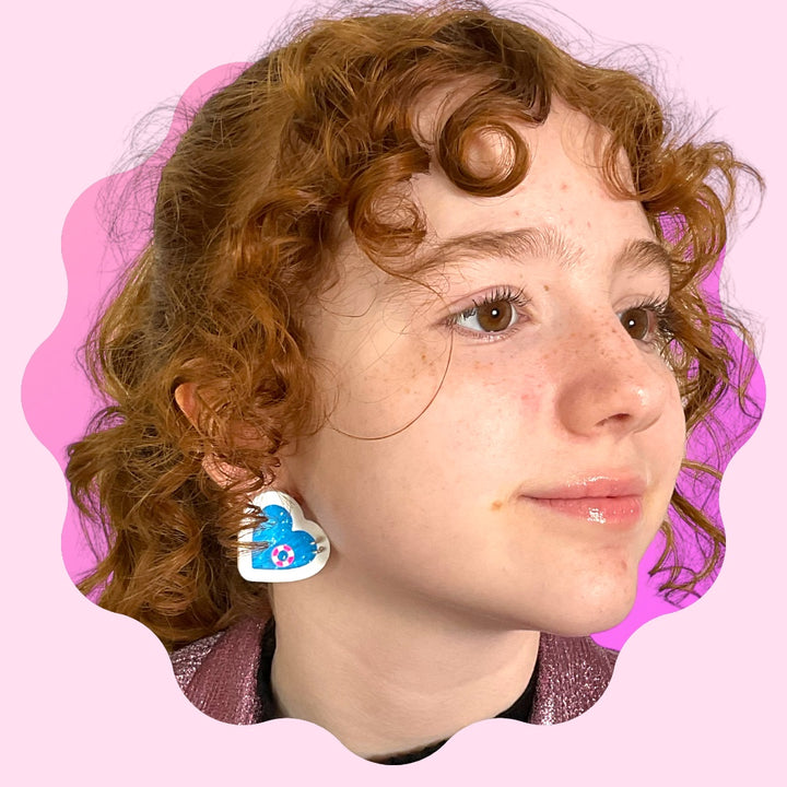 Last Chance! Drowning in love - Swimming Pool Stud Earrings