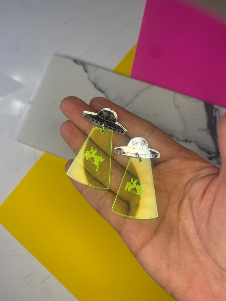 B-Grade Sarah’s Scribbles UFO Earrings (bin D-1001)