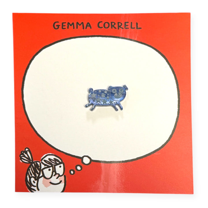 Gemma Correll Pug Creature of the Night Pin