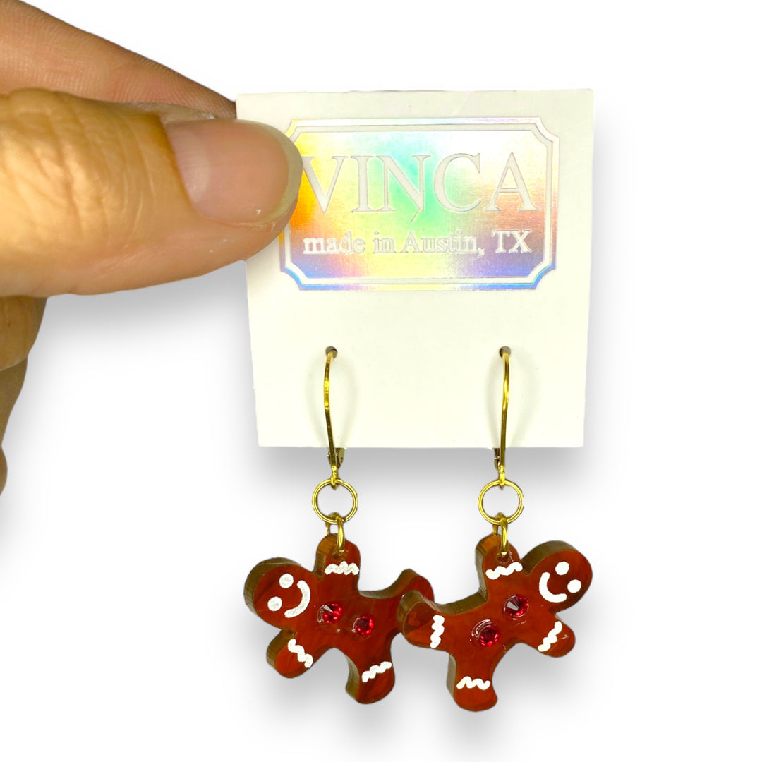 Gingerbread Dangle Earrings