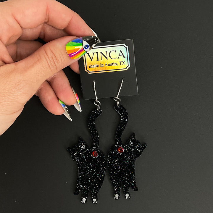 Last Chance! ASS-trology Cat Dangle Earrings