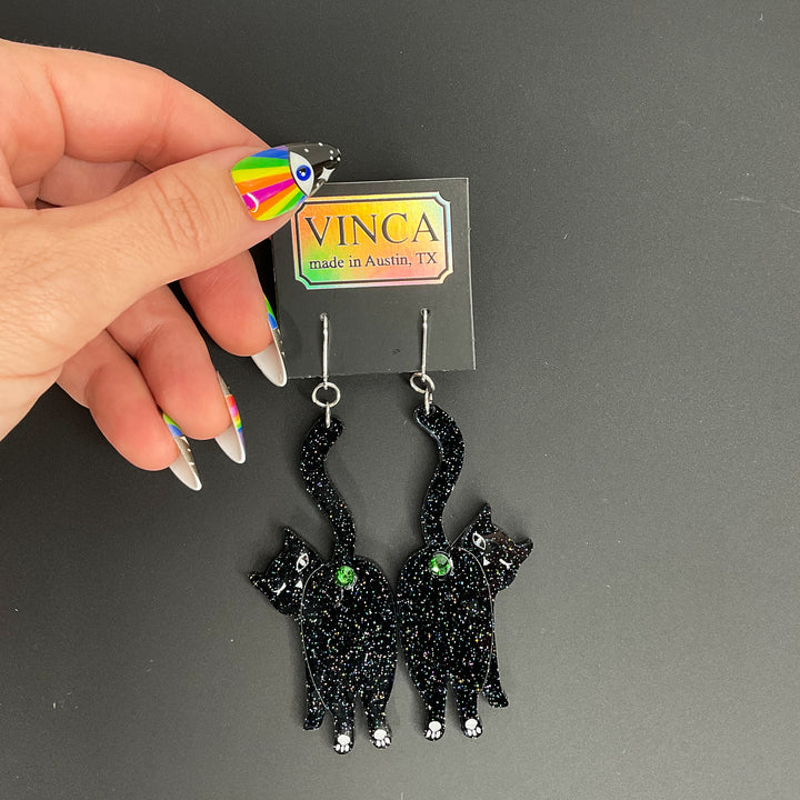 Last Chance! ASS-trology Cat Dangle Earrings