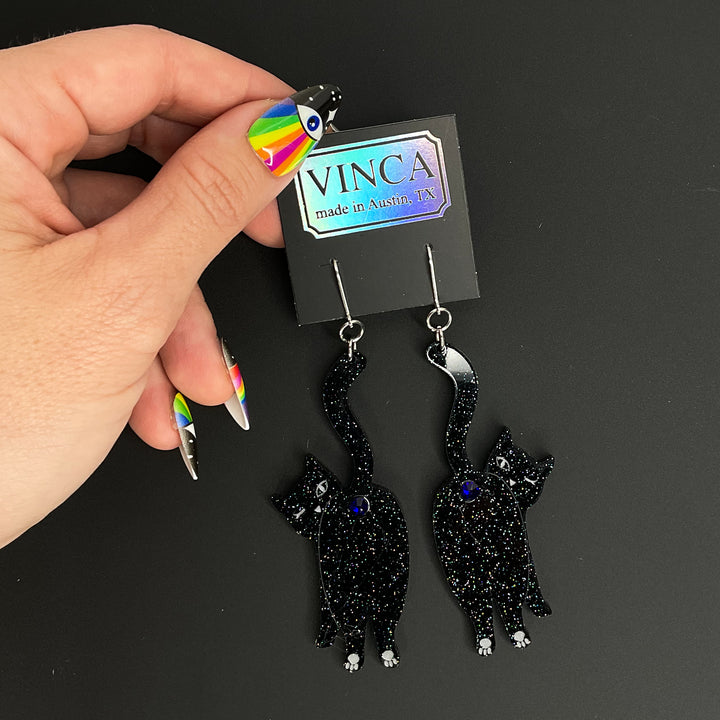 Last Chance! ASS-trology Cat Dangle Earrings