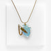 Chopped Heart Necklace - Gold/Iridescent/White