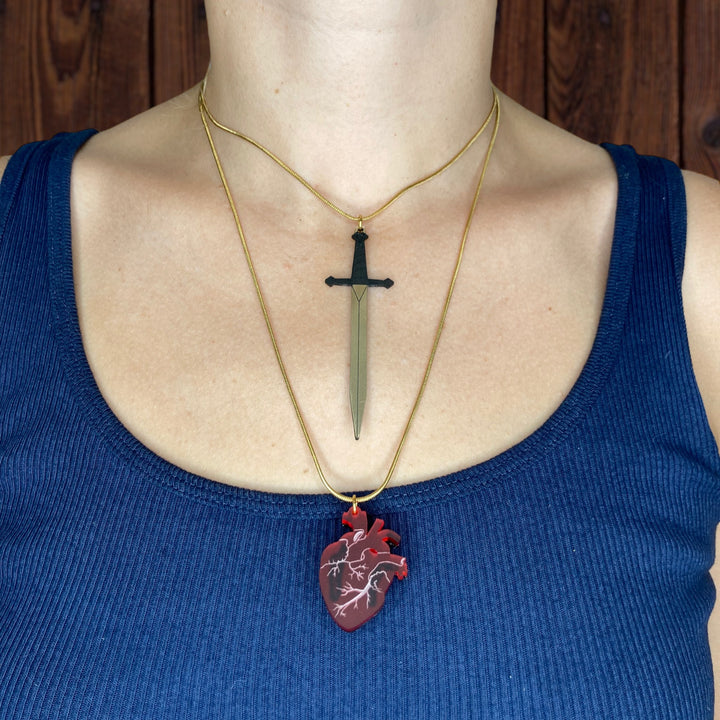 Last Chance! My BFF Is Sword o’ A Big Deal Necklace Set - Auuu! It's GOLD!