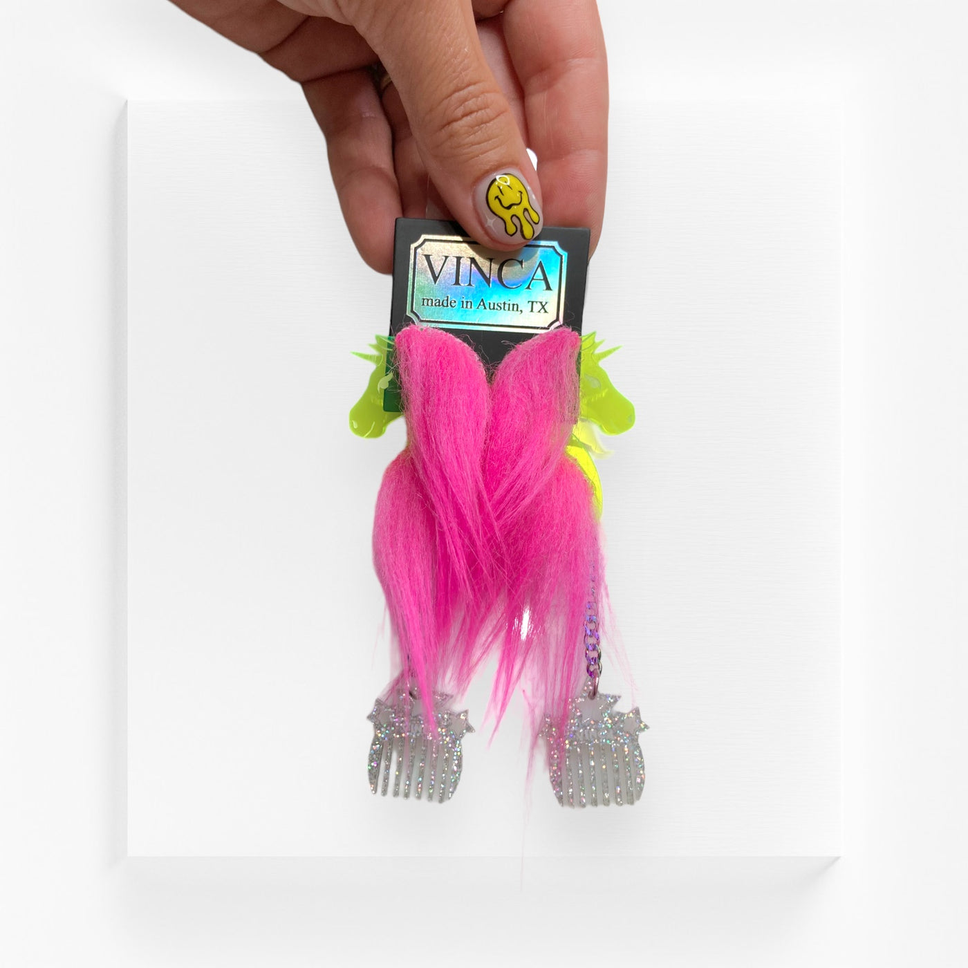 Rave Pony with the Pink Hair Earrings