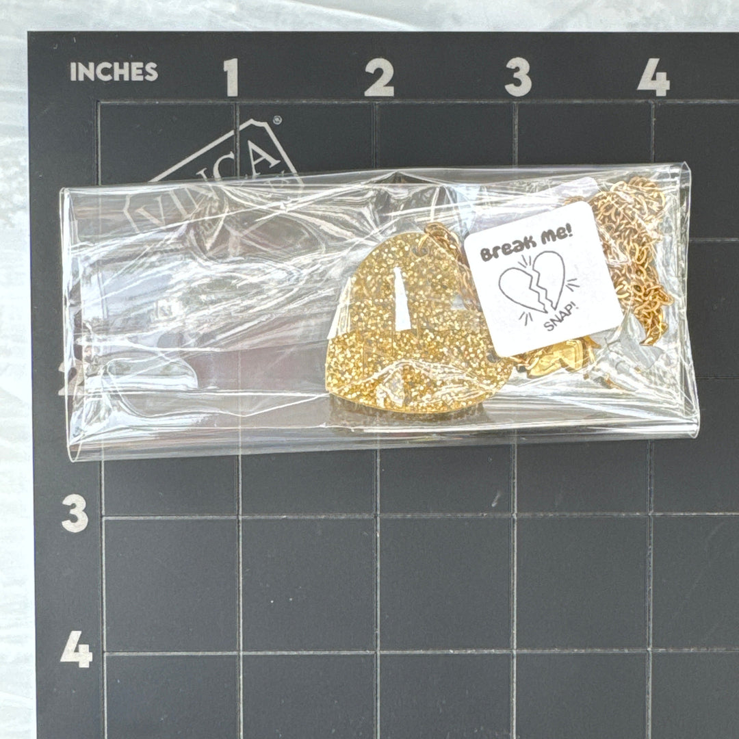 Sample BFF Snap Apart Heart necklace set (bin a-11-02)