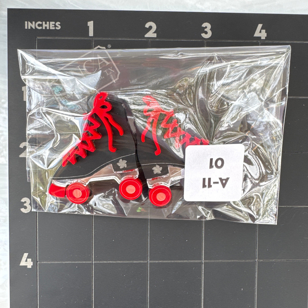 FINAL SALE! Hell on Wheels Earrings (bin a-11-01)