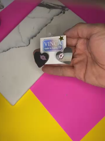 Last Chance Black Hearts with Lil’ Pink Lips (bin C-111)