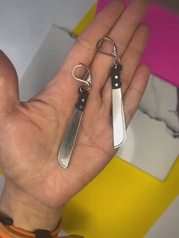 B-Grade Machete Dangle Earrings (bin D-1015)