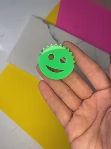 Sample Midi Scrub Daddy Stud Earrings in Neon Green