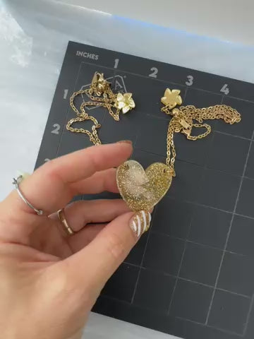 Sample BFF Snap Apart Heart necklace set (bin a-11-02)