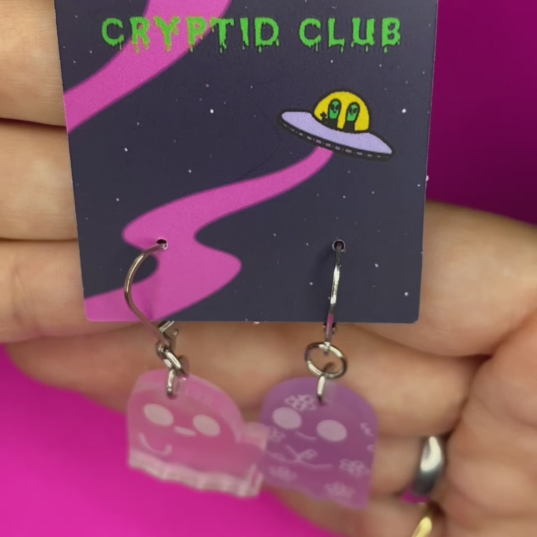 Cryptid Club Ghost Earrings