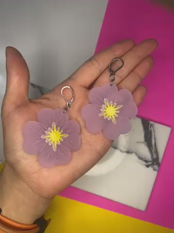 Sample Buttercup Flower Dangle Earrings (D-1034)