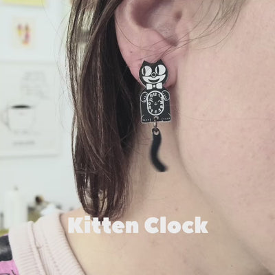 Kitten CLAW-K Officially licensed Kit-Cat Klock® earrings