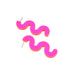 Squiggle Earrings - Transparent Pink