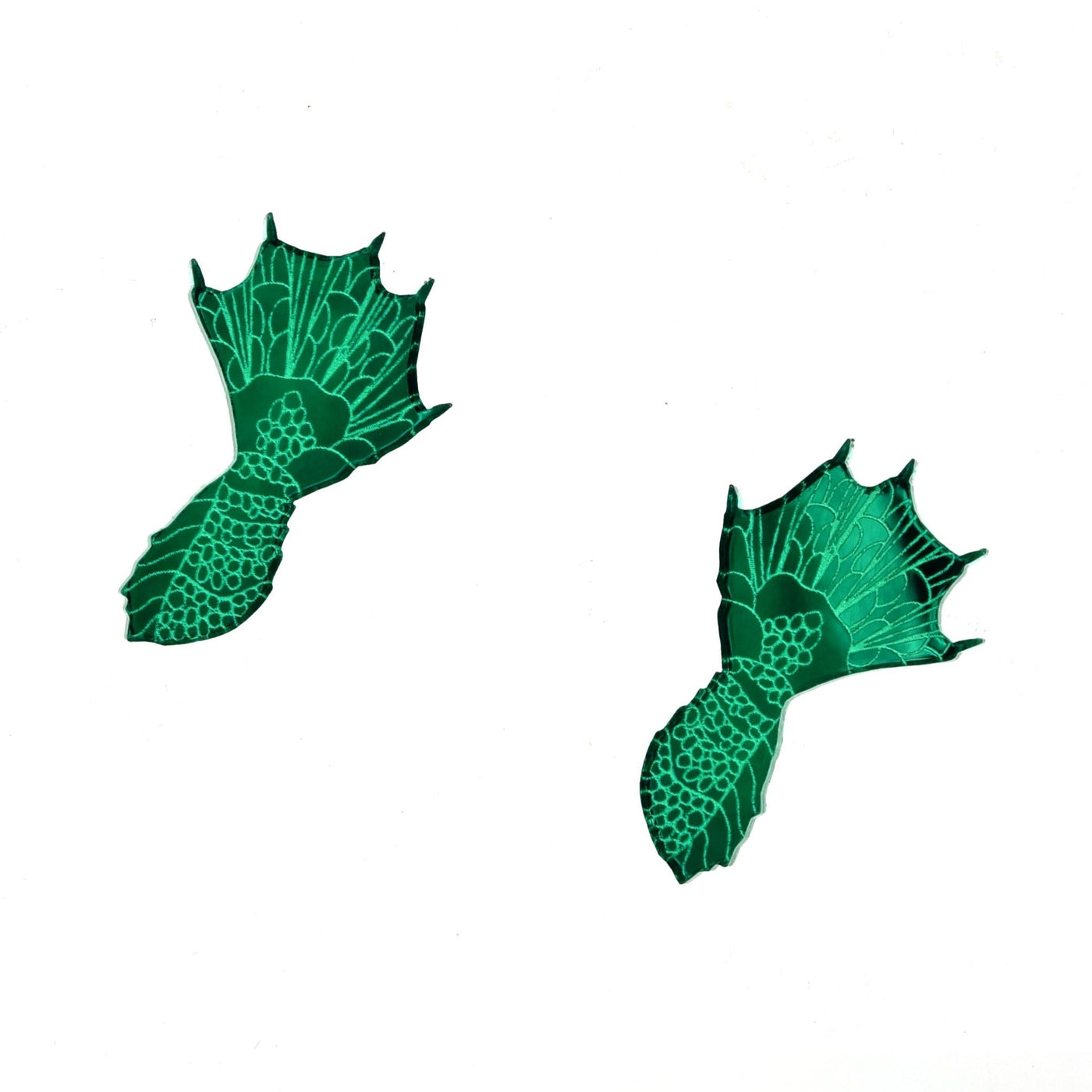 Swamp Monster Hand Earrings