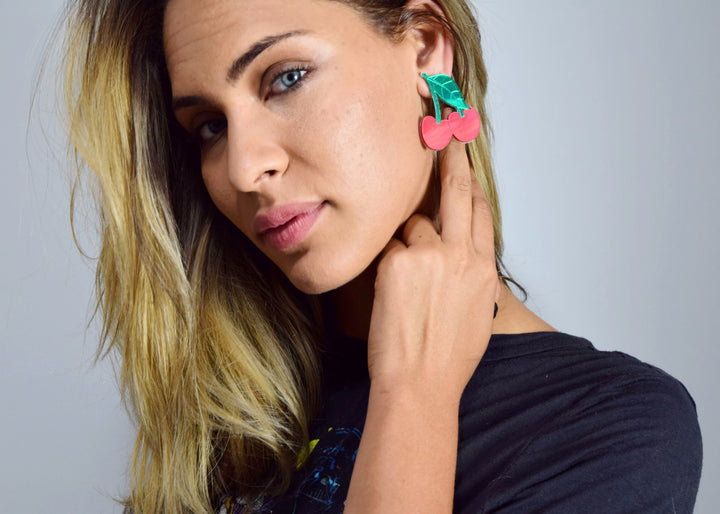 LAST CHANCE! XL Cherry Earrings