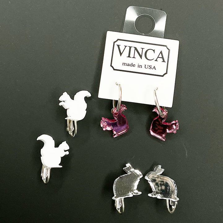 Possible contents inside a Vinca clip-on earring Mystery Bag.