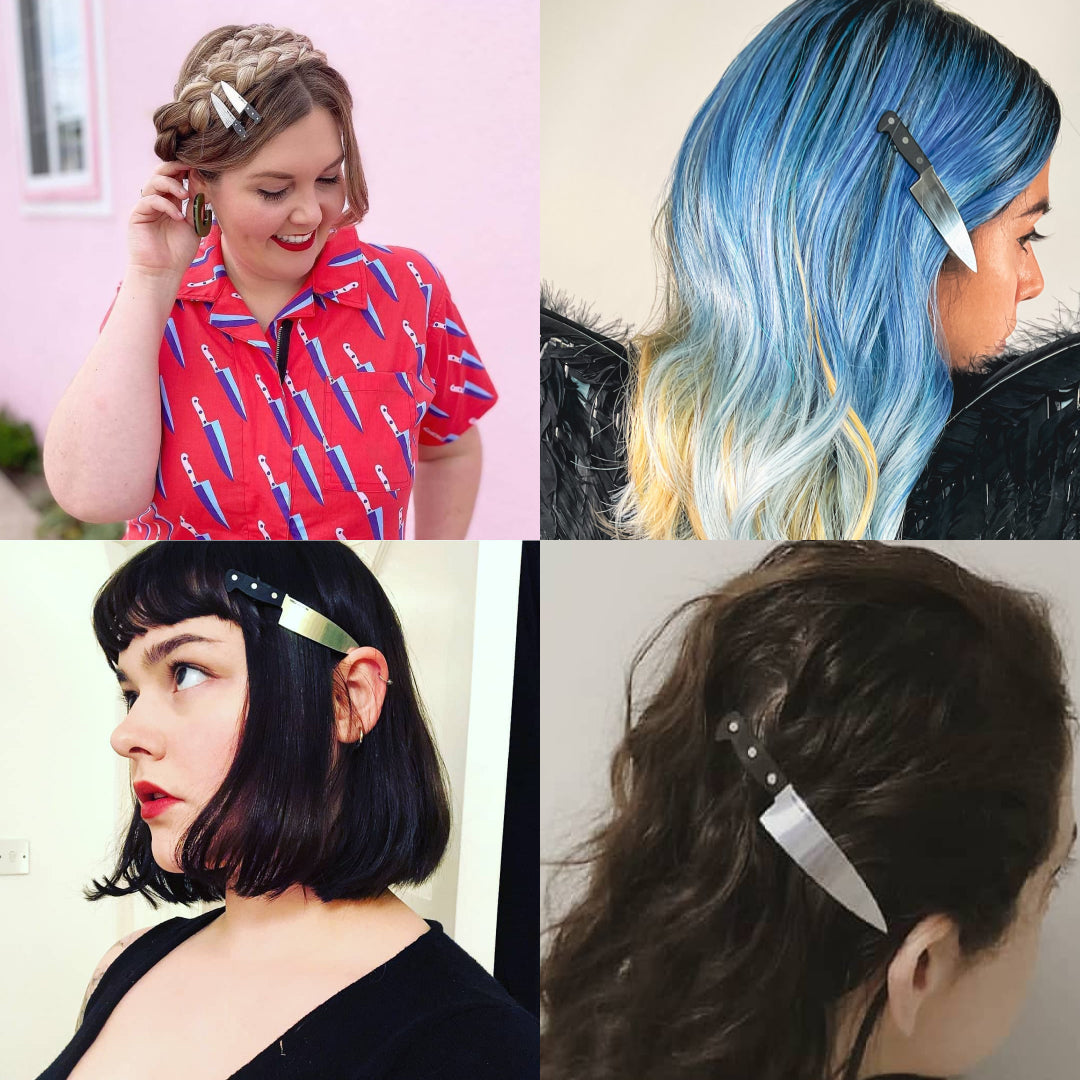 Several instagram fans wear Vinca knife hair clips