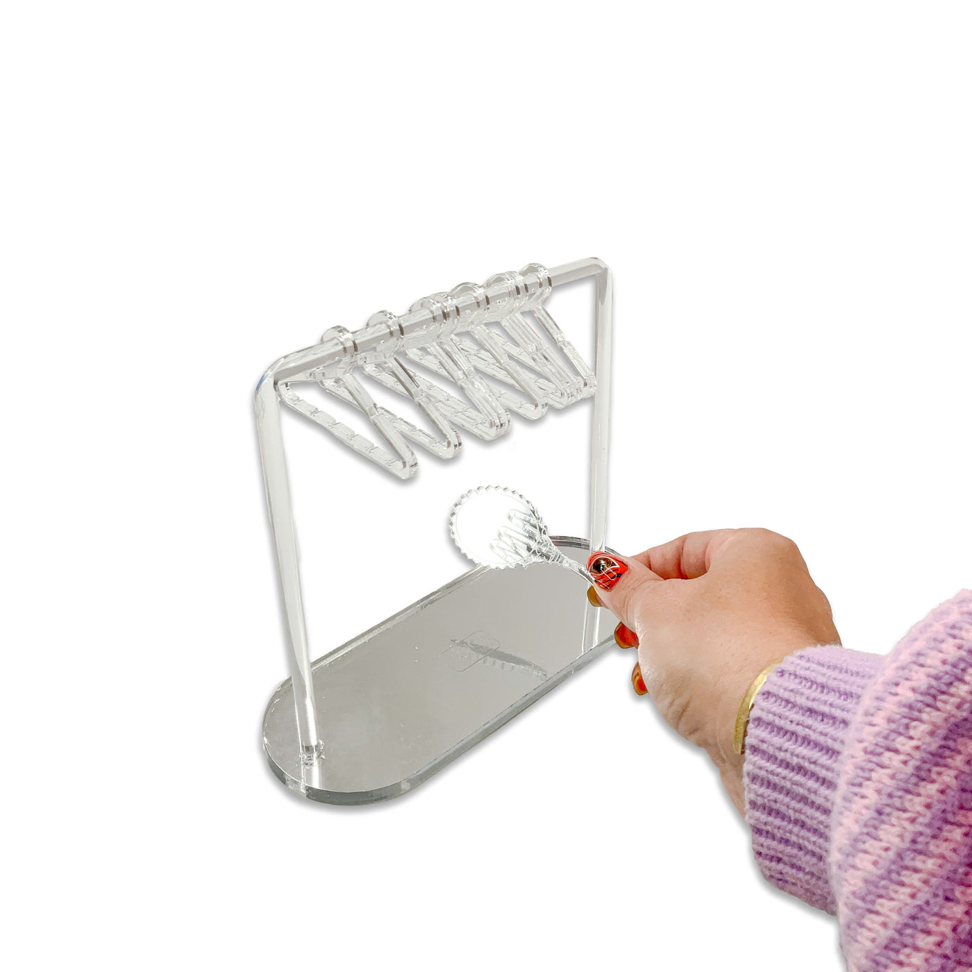 Hang in There! Adorable Dresser-Top Earring Organizer - Common Coat Hanger Style